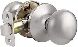 Probrico Door Knobs Interior, Passage Brushed Nickel Hall/Closet Door Knob,Stainless Steel Interior Non-Locking Door Knob, 1 Pack