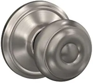 Schlage F10 V GEO 619 Georgian Door Knob, Hall & Closet Passage Lock, Satin Nickel