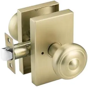 Gold Door Knob Interior for Bath & Bed, Privacy Heavy Duty Door Knob with Lock