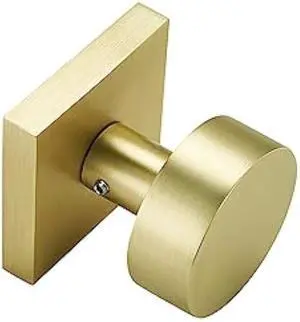 Satin Brass Handles Dummy - 2 Pack Gold Door Knob for Closet and Cabinets Fits All Standard Door
