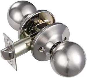Passage Door Handle Interior Door Knob Handle Lock Set (1 Pack, Hall/Closet)5763-SN-PS Passage Door Handle Interior Door Knob Handle Lock Set (1 Pack, Hall/Closet)5763-SN-PS