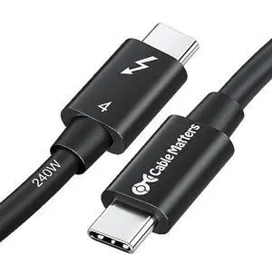Cable Matters [Intel Certified] 40Gbps Thunderbolt 4 Cable 3.3ft with 8K Video and 240W Charging - 1m, Compatible with USB4, Thunderbolt 3 Cable and USB-C