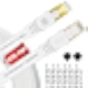 Cat 8 Ethernet Cable 75 ft Internet Network LAN Cable High Speed 2000Mhz 40Gbps RJ45 Cables for Gaming, Xbox, PS4, Modem, Router - Compatible for Cat7/Cat6e/Cat5e Network - White
