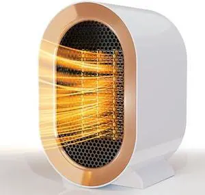 QQT Electric Space Heater,Portable Energy Efficient Space Heaters for Indoor Use,Two-Speed Portable Heater Fan for Office with Adjustable,Overheating Protection,Dumping Shutdown (White)