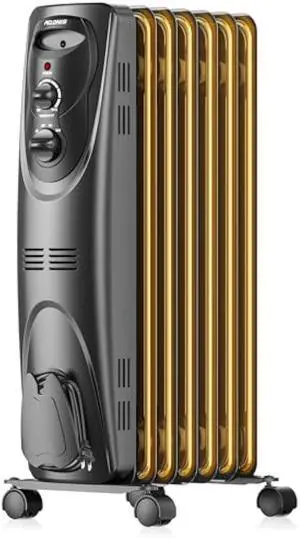 PELONIS PHO15A2AGB, Basic Electric Oil Filled Radiator,black space heater, 26.10 x 14.20 x 11.00