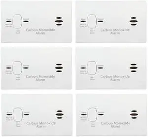 Kidde Carbon Monoxide Detector, Battery Powered CO Alarm with LEDs, Test-Reset Button, Low Battery Indicator, Portable, 6 Pack