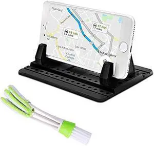 Phone Holder for Car with Air Vent Brush, Universal Silicone Car Cellphone Mount Antislip Vehicle Mobile Phone GPS Mounting Mat