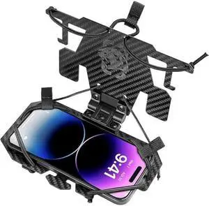 ONETIGRIS MOLLE Phone Holder Version 2.0, Plate Carrier Accessories Tactical Vest Phone Holder Phone Chest Mount for Cellphone Screen Size 4.7-6.8