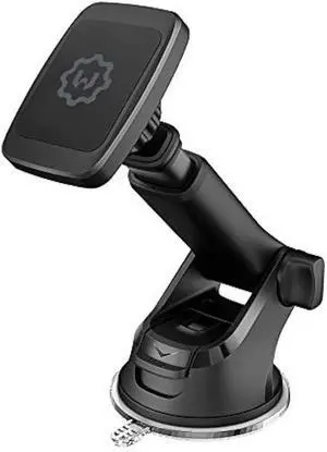 WixGear Magnetic Car Phone Mount  Universal Holder for Windshield & Dashboard with New Long Telescopic Arm  Compatible with Cell Phones & Tablets