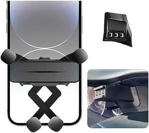 Car Phone Holder for Honda Accord, Compatible with iPhone and All Smartphones, Easy Operation, Auto Lock, Fits 2013-2017 Models, Black