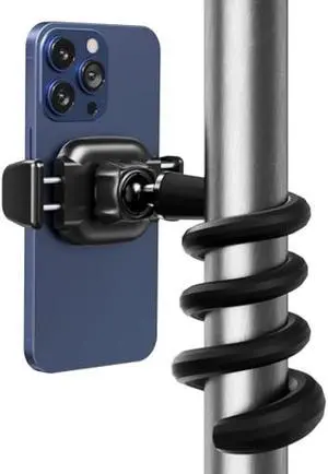 OQTIQ Universal Gym Phone Holder for Trendmill, Peloton, Adjustable Gooseneck Phone Mount for Stroller, Shopping Cart, Flexible Phone Holder for 4.7-6.9 Smartphones