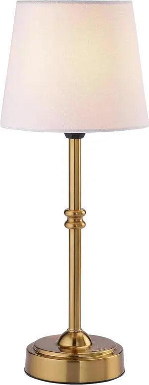OBright Seraph - Cordless LED Table Lamp with Dimmer, Built-in Rechargeable Battery, 3-Level Brightness, Patio Table Lamp, Bedside Night Lamp, Ambient Light for Restaurant, Antique Brass