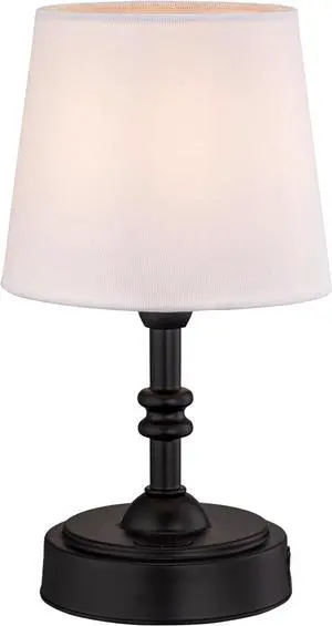 OBright Seraph Mini  Cordless LED Table Lamp with Dimmer, Built-in Rechargeable Battery, 3-Level Brightness, Patio Table Lamp, Bedside Night Lamp, Ambient Light for Restaurant, Black