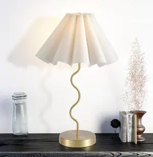 Table Lamps for Bedroom Modern Single Table Lamp for Night Stands Beside Lamps Living Room End Table Lamp (Gold)