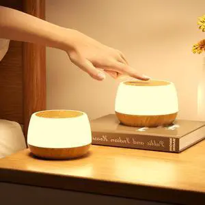 Night Light for Baby Nursery Set of 2, USB Rechargeable Bedside Lamp Stepless Dimmable, 3 Modes & 9 Colors Changing, Portable Touch Light for Adults with Timing & Memory