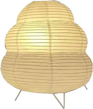 Bedside Table Lamp Paper Standing Lamp Room Decoration Festival Lantern Light Nightstand Desk Lamp Bedroom Dresser Living Kids Room College Dorm Coffee (White, 10.24"x9.06"x9.06")