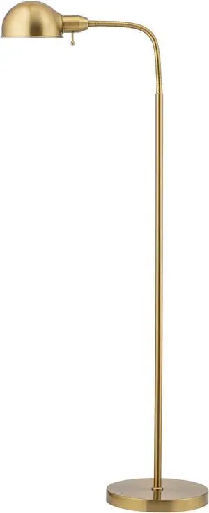 O'Bright Nova - Adjustable Floor Lamp with Flexible Gooseneck and Rotatable Shade, E26 Socket, 10-Inch Base - Ideal for Reading, Bedside, Living Room, Antique Brass
