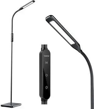 LASTAR LED Floor Lamp, Reading Lamp with 3000K-6000K & 4 Brightness Levels, Dimmable Standing Lamps for Living Room, Office with Flexible Gooseneck,Timer & Memory Function