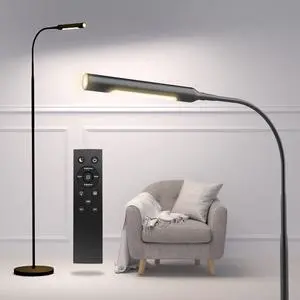 Floor Lamp for Living Room, bedrooms,Work Study and Home Decor.Modern Reading Standing lamp.with Remote Control.4 Color temperatures LED Bulb.Lighting Brightness Adjustable from 10%-100%.