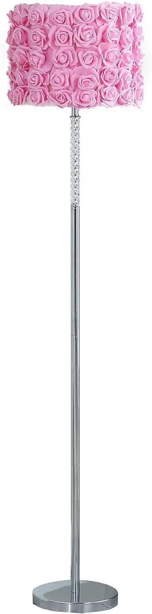 ORE HBL2802 Roses in Bloom Acrylic/Metal Floor Lamp, Pink, 63"