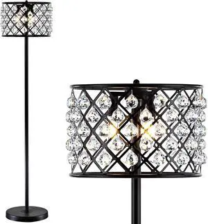 JONATHAN Y JYL9000B Elizabeth 60" Crystal/Metal LED Floor Lamp, Contemporary, Modern, Transitional, Elegant, Office, Living Room, Family Room, Dining Room, Bedroom, Hallway, Foyer, Bronze/Clear JONATHAN Y JYL9000B Elizabeth 60" Crystal/Metal LED Floor Lamp, Contemporary, Modern, Transitional, Elegant, Office, Living Room, Family Room, Dining Room, Bedroom, Hallway, Foyer, Bronze/Clear