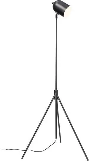 O'Bright Helios - Adjustable Tripod LED Floor Lamp, Dimmable, Swivel Head, Perfect for Reading and Task Lighting, Black