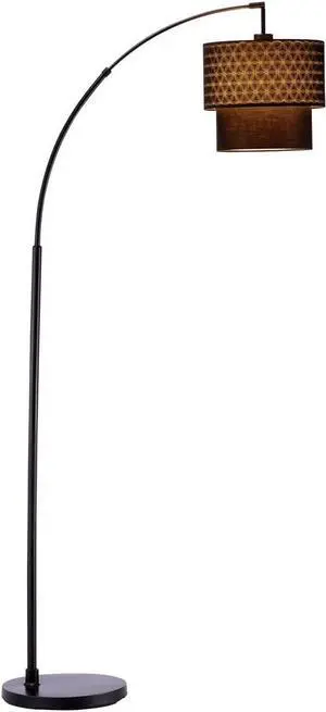 Adesso 3029-01 Gala Arc Lamp, Black