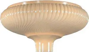 B&P Lamp® 14" Dia., Nu-Gold Rib Swirl Torchiere Shade