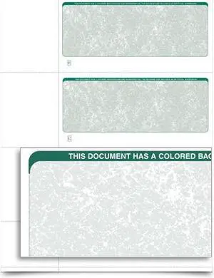 VersaCheck - Form 3001 - Classic - Green - 250 Sheets