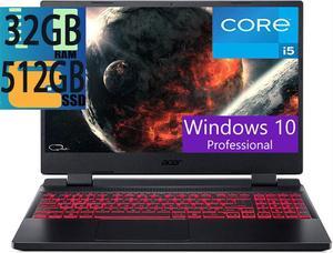Acer Nitro 5 Gaming laptop 12th Gen Intel Core i512500H 12Cores Processor RTX 3050 Ti 4GB Graphics 32GB DDR4 512GB PCIe SSD 156 FHD 144Hz IPS Display WiFi6 Backlit Keyboard Windows 10 Pro