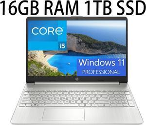 HP Flagship 15 Laptop, 15.6" FHD (1920 x 1080), Intel Core i5-1135G7 4 cores, Intel Iris Xe Graphics, 16GB DDR4  1TB PCIe SSD, Bluetooth, HDMI, Windows 11 Pro