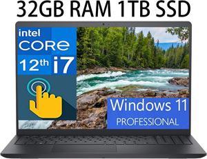 Dell Inspiron 15 3000 3520 Business Laptop 156 FHD Touchscreen Intel 10Core i71255U Processor Intel Iris Xe Graphics 32GB DDR4 1TB PCIe SSD Webcam HDMI WiFi 6 Windows 11 Pro