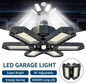 UMEXUS 250W Foldable LED Garage Work Light Shop Warehouse Bright Ceiling Lights Lamp Foldable E26/E27 30000LM Bulb US 1 Pack