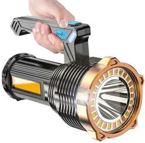 eYotto 20000LM Super Bright LED Search Flashlight for Carving Working, Handheld Torch, High Powered, Rechargeable Waterproof Flashlight with Power Display