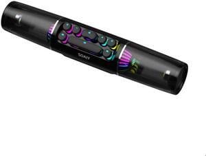 SOAIY Computer Speakers, RGB PC Soundbar Gaming 10 Mode, 16W Stereo PC Speakers with Deep Bass, 14" Portable Computer Sound Bar Battery Powered, Bluetooth, Desktop Monitor Speaker 3.5mm AUX-in