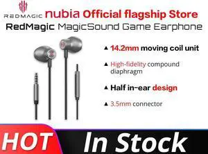 Nubia Redmagic MagicSound Earphone 3.5MM Wired Earphone 14.2mm Driver Diameter