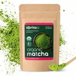AprikaLife Organic Matcha Powder, USDA & JAS Certified, No Sugar Added, Authentic Japanese Ceremonial Grade Matcha Green Tea Powder, 1.05 oz/30g AprikaLife Organic Matcha Powder, USDA & JAS Certified, No Sugar Added, Authentic Japanese Ceremonial Grade Matcha Green Tea Powder, 1.05 oz/30g