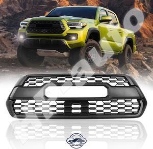 Front Bumper Grille With Accessories For 2016-2022 Toyota Tacoma Matte Black ABS