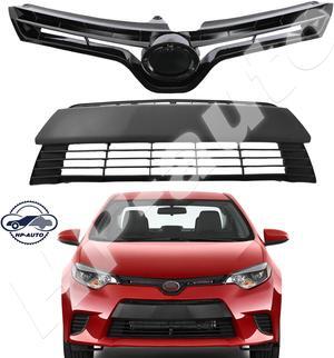 For 2014-2016 Toyota Corolla LE CE Front Bumper Upper & Lower Grille Assembly