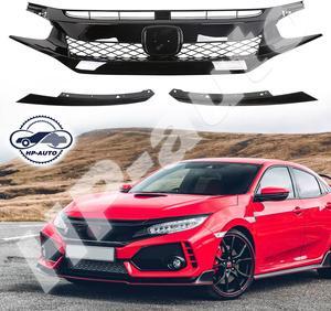 For 2016-2018 Honda Civic Front Grille Type R Style Hood Grill Hatchback Sedan