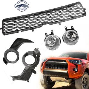 Front Bumper Lower Grille+Fog Lights Set For 2014-2019 Toyota 4Runner TRD/SR5