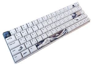 KBParadise V65 Great Wave ,65% 68 Keys Mini Wired Mechanical Keyboard , NO Backlit, Hot Swappable , PBT Double Shot Keycap , Compatible with Windows , Cherry MX Blue Switch KBParadise V65 Great Wave ,65% 68 Keys Mini Wired Mechanical Keyboard , NO Backlit, Hot Swappable , PBT Double Shot Keycap , Compatible with Windows , Cherry MX Blue Switch