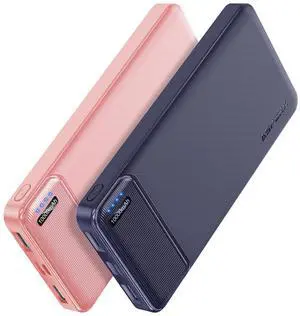 AsperX 2-Pack 10000mAh USB C Output Portable Charger Power Bank Fast Charging, Portable Battery Bank External Battery Pack for iPhone, Samsung, Google LG and Heated Vest