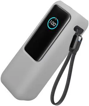 kwmobile Case Compatible with Anker Power Bank 25000mAh (A1695H11) - Portable Powerbank Cover - External Battery Charger Bag, Shockproof - Grey