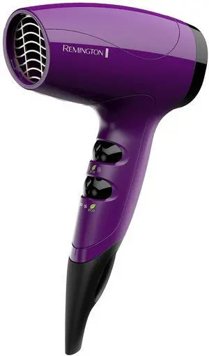 Remington Ionic Compact Hair Dryer, Travel Size, 1875 Watts, 3 Heat and 2 Speed Settings
