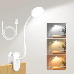 Cordless Reading Lamp with Clamp, 3.5'' Rechargeable LED Clip Light for Bunk Bed Headboard Home Office Desk, Flexible and Dimmable Book Light with 3 Color Temperatures & 10 Brightness (White/3.5'') Cordless Reading Lamp with Clamp, 3.5'' Rechargeable LED Clip Light for Bunk Bed Headboard Home Office Desk, Flexible and Dimmable Book Light with 3 Color Temperatures & 10 Brightness (White/3.5'')