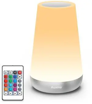 Auxmir Smart Table Lamp, Dimmable Nursery Night Light for Baby Work with App/Voice Control, LED Lamp with Music Sync and 100+ Scene Modes, Bedside Timer Lamp for Bedroom Living Room Sleep Aid(Corded)
