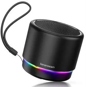 Keransean Portable Bluetooth Speaker 5.4, Mini Speaker, 12H Battery Life & Noise Reduction Mic, TWS Pairing, Wireless Speaker for Home, Travel, Outdoor Adventures by Music Lovers and Commuters (Black)