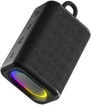 cooboom Portable Bluetooth Speaker with Lights, Powerful Crystal Clear Sound, IPX5 Waterproof, All Day Playtime, Bluetooth 5.3, TWS Paring, AUX&TF-Card Input