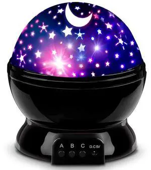 MOKOQI Star Projector Night Lights for Kids, Birthday Gifts for 1-4-6-14 Year Old Girl Boy Kids Bedroom, Glow in The Dark Stars Moon for Child Asleep Peacefully